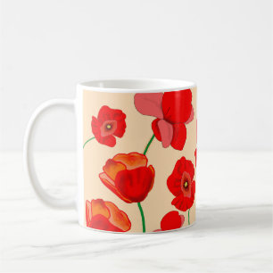 Caneca De Café Campo de Papila Vermelha