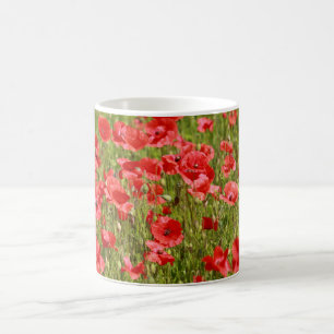 Caneca De Café Campo de papoila.