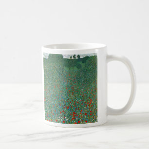 Caneca De Café Campo de Papoulas por Gustav Klimt, Arte Novo Vint
