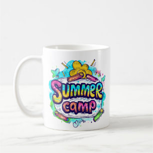Caneca De Café Campo de Verão - Campo de Verão Colorido