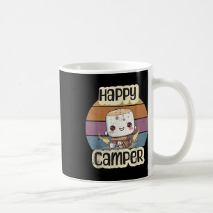 Caneca De Café Campo Feliz de Marshmallow Meninas Cute Camp