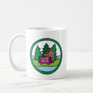 Caneca De Café Campo juvenil de verão na ilha de cabine com sina