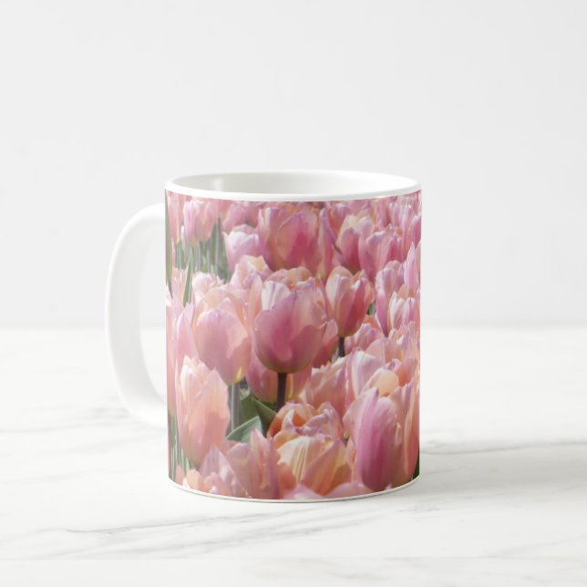 Caneca De Café Campo Tulip Rosa (Frente Esquerda)