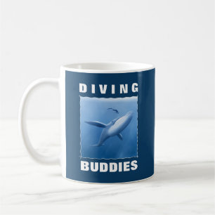 Caneca De Café Campos De Mergulho - Mergulhador De Scuba E Baleia