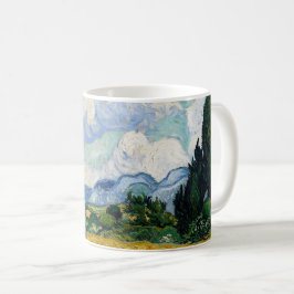 Caneca De Café Campos de Trigo com Ciprestes