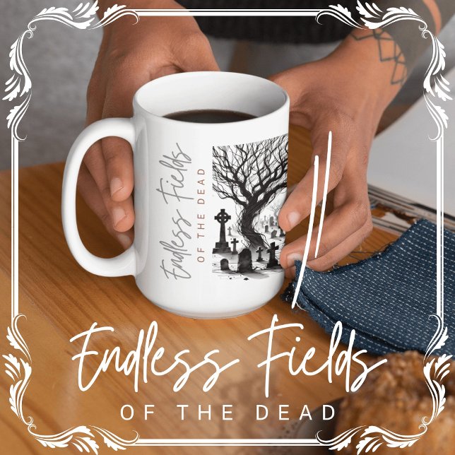 Caneca De Café Campos sem fim do Morto (Endless Fields of the Dead cover from The Beekeeper Store)