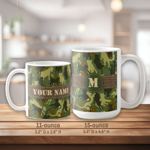 Caneca De Café Camuflagem Cats Woodland