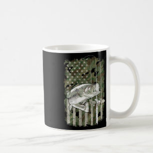 Caneca De Café Camuflagem da Bandeira Americana Byss Fish Fishing