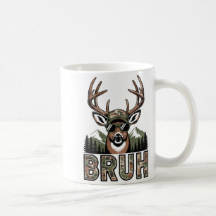 Caneca De Café Camuflagem de Caça de Veado Camuflado de Bruh Elk