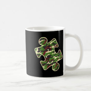 Caneca De Café Camuflagem de conscientização sobre autismo peça d