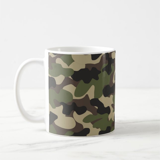 Caneca De Café Camuflagem de Mata (Esquerda)