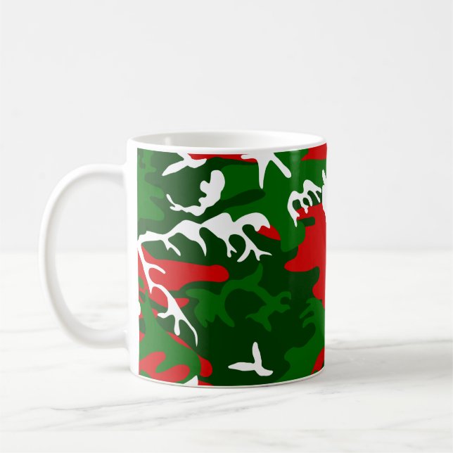 Caneca De Café Camuflagem de natal feia (Esquerda)