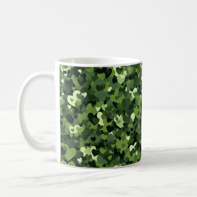 Caneca De Café Camuflagem do Coração (Esquerda)