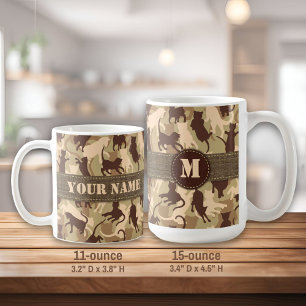 Caneca De Café Camuflagem do Deserto de Gatos