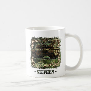 Caneca De Café Camuflagem do Tanque Militar do Pai Ocidental