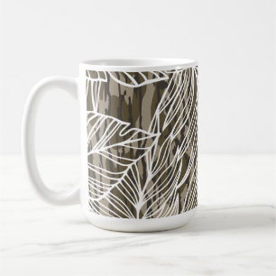 Caneca De Café Camuflagem Floral Sem Costura Bottom Lands