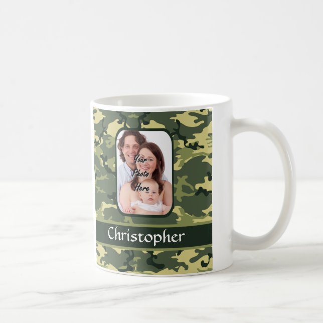 Caneca De Café Camuflagem florestal verde militar (Direita)