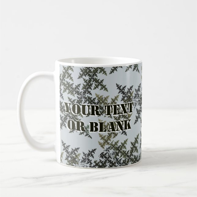 Caneca De Café Camuflagem Fractal - Inverno (Esquerda)