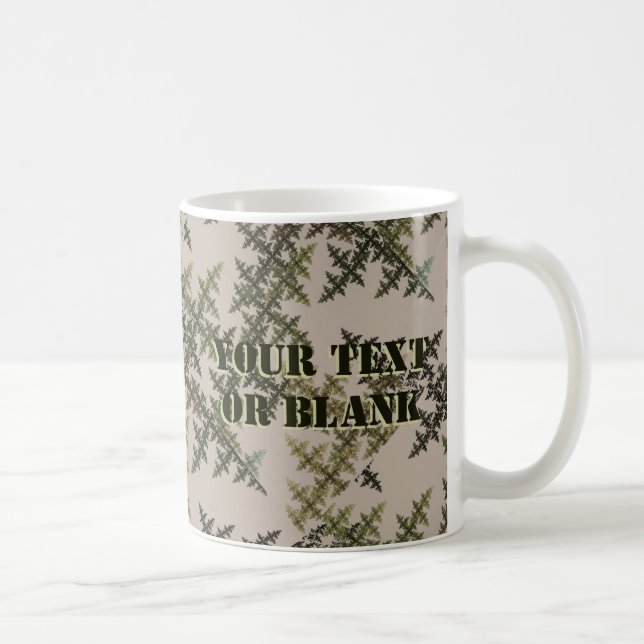 Caneca De Café Camuflagem Fractal - Verão (Direita)