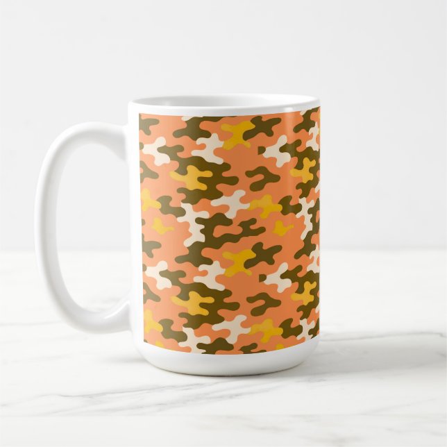 Caneca De Café Camuflagem Laranja (Esquerda)