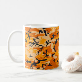 Caneca De Café Camuflagem Laranja, Militar, Exército