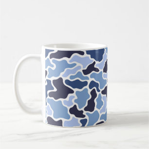 Caneca De Café Camuflagem Marítima