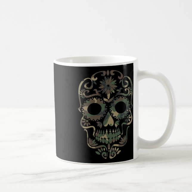 Caneca De Café Camuflagem militar Camo Dia De Los Muertos Sugar (Direita)
