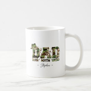 Caneca De Café Camuflagem "Pai - Homem, Mito, Legenda"