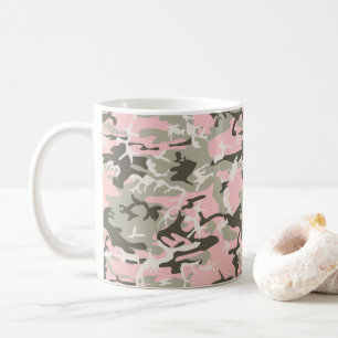 Caneca De Café Camuflagem rosa e verde, Militares, Exército