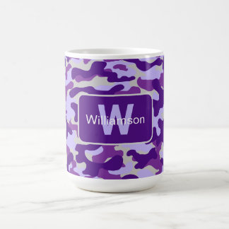 Caneca De Café Camuflagem Roxa Com Personalização