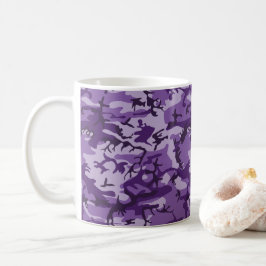 Caneca De Café Camuflagem Roxa, Militar, Exército