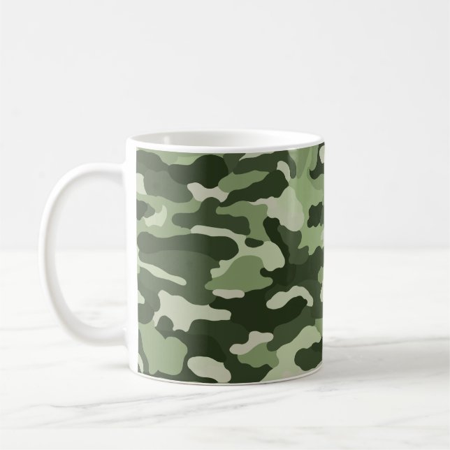Caneca De Café Camuflagem Verde (Esquerda)
