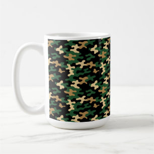 Caneca De Café Camuflagem Verde