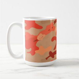 Caneca De Café Camuflagem vermelha