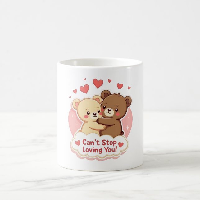 Caneca De Café Can’t Stop Loving You Cute Valentine Mug (Centro)