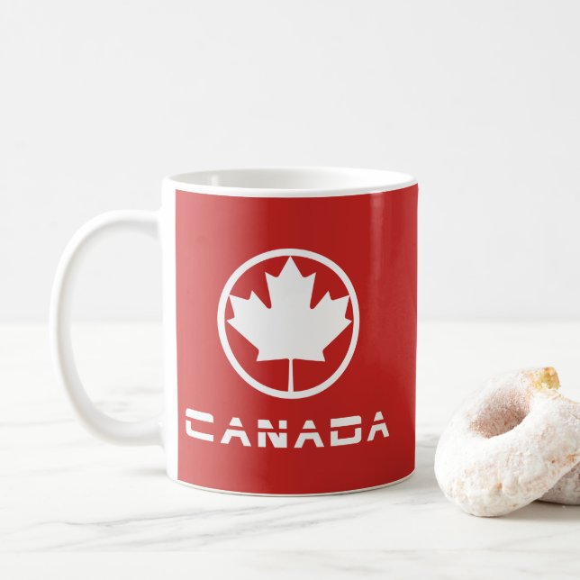 Caneca De Café Canadá (Com Donut)