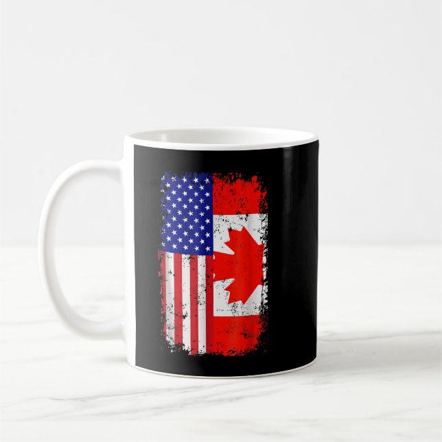 Caneca De Café Canadá - América Bandeira Americana Canadá Patriót (Esquerda)