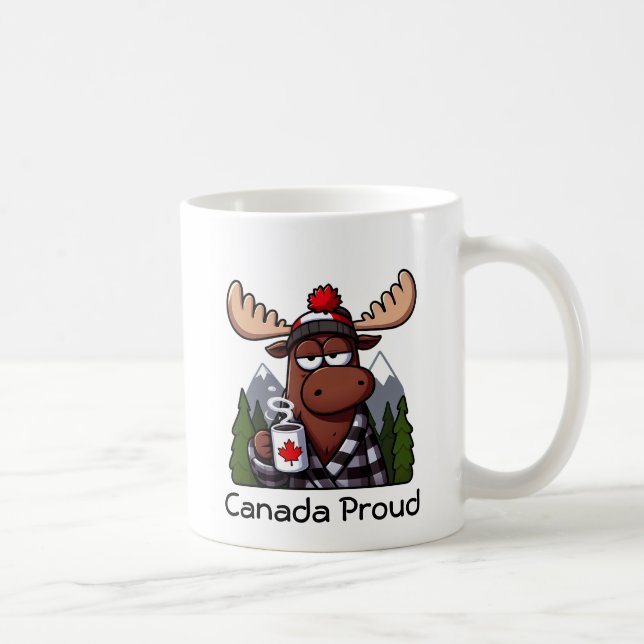 Caneca De Café Canadá: Bebendo de alce de alce (Direita)