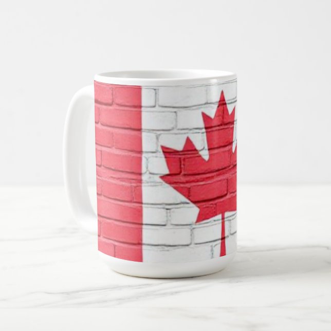 CANECA DE CAFÉ CANADA BRICK FLAG (Frente Esquerda)
