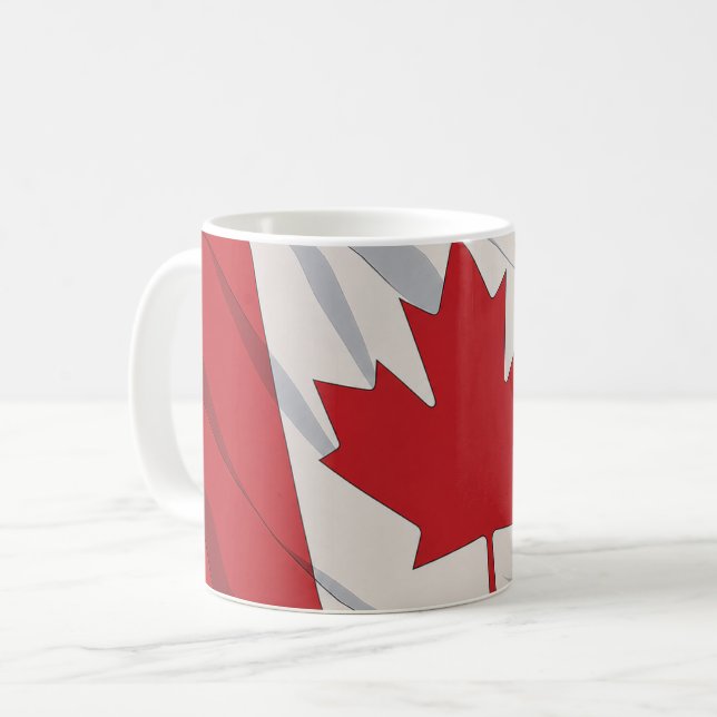 Caneca De Café Canada Flag Mug (Frente Esquerda)
