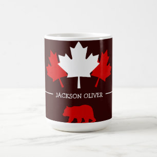 Caneca De Café Canada Maple Leaf, Happy canada day, 1rua de julho