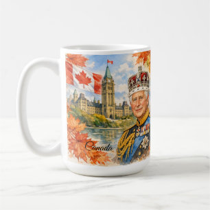 Caneca De Café Canadá. Rei Charles    . Rainha Elizabeth   .