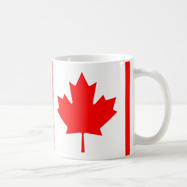 Caneca De Café Canadá Sinalizador Cerâmico Mug (Direita)