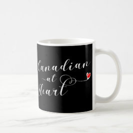 Caneca De Café Canadense At Heart Mug, Canadá
