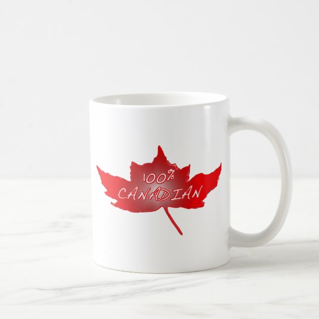 Caneca De Café Canadense de 100% (Direita)