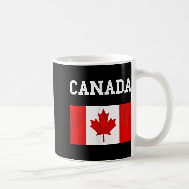 Caneca De Café canadense Flag Maple Leaf Canadian Flag (Direita)