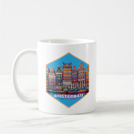 Caneca De Café Canal Amsterdam Países Baixos Europa