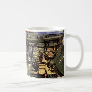Caneca De Café Canal com Mulheres Lavando por Vincent van Gogh
