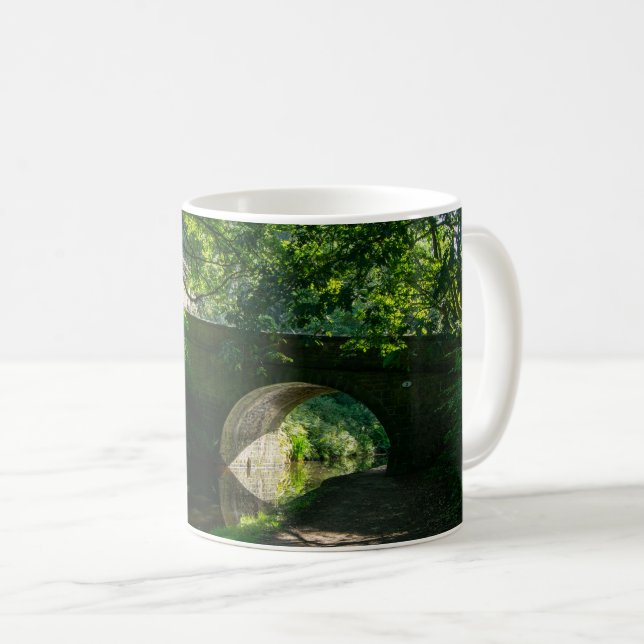Caneca De Café Canal de Rochdale, Sowerby Bridge (Frente Esquerda)