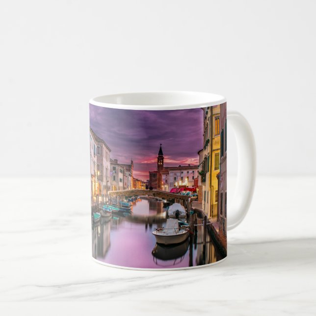 Caneca De Café Canal de Veneza Itália (Frente Esquerda)